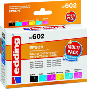 Edding EDD-602 Druckerpatrone Ersetzt:Epson T0481-86 Einzelpatrone 6 PACK