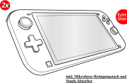 Speedlink PRO Nintendo Switch Lite Schutzglas Displayschutz 9H Hartglas Folie 2ER Set