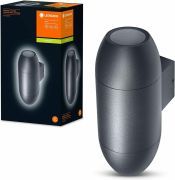  LEDVANCE ENDURA CANNON Wall UpDown LED Wandleuchte für 2 x GU10 Leuchtmittel, Design Leuchte für Aussen in Kanonenoptik, für 2-seitige indirekte Beleuchtung, aus hochwertigem Aluminium in dunkelgrau 