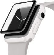 Belkin ScreenForce UltraCurve-Displayschutzfolie (für die Apple Watch der Serie 2, 38 mm, vollflächiger Schutz mit abgerundeten Kanten, echtes Glas, kratzfest) schwarz 