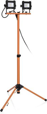 Smartwares LED Baustrahler mit Stativ Doppel Strahler Arbeitsleuchte 
